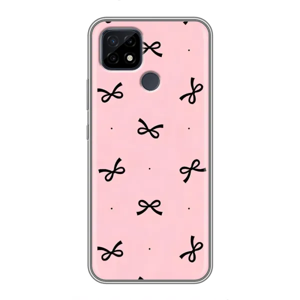 Чехол с рисунком «Черные бантики» для Realme C21 Чехол с рисунком «Черные бантики» для Realme C21