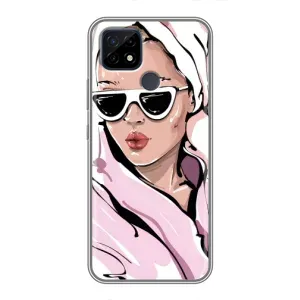 Чехол с картинкой Модные Девчонки Realme C21 (Девушка в халате)