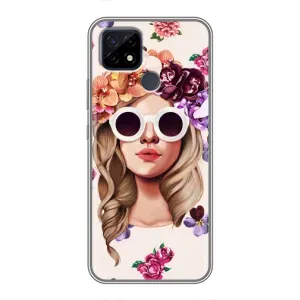 Чехол с картинкой Модные Девчонки Realme C21 (Девушка в очках)