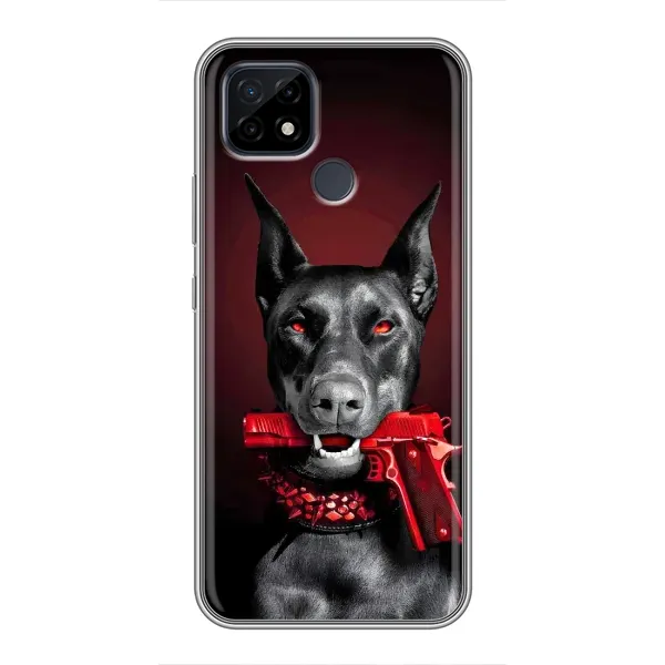 Чехол с рисунком «Доберман злой» для Realme C21 Чехол с рисунком «Доберман злой» для Realme C21