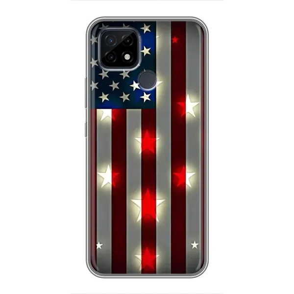 Чехол с рисунком «Флаг США 2» для Realme C21