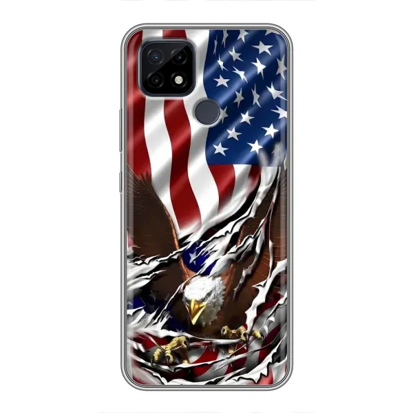 Чехол с рисунком «Флаг USA» для Realme C21
