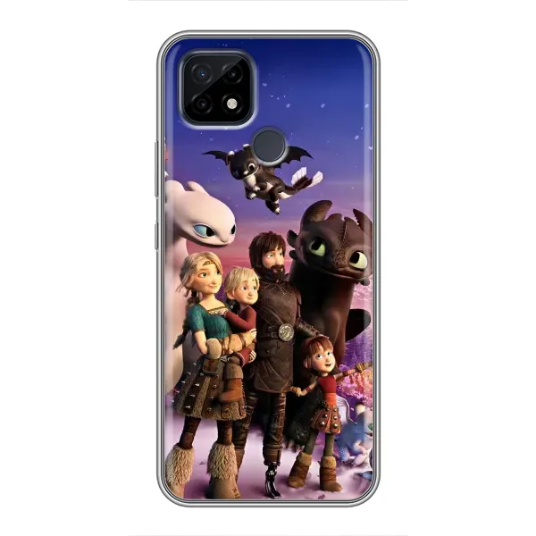 Чехол с рисунком «Герои дракона» для Realme C21