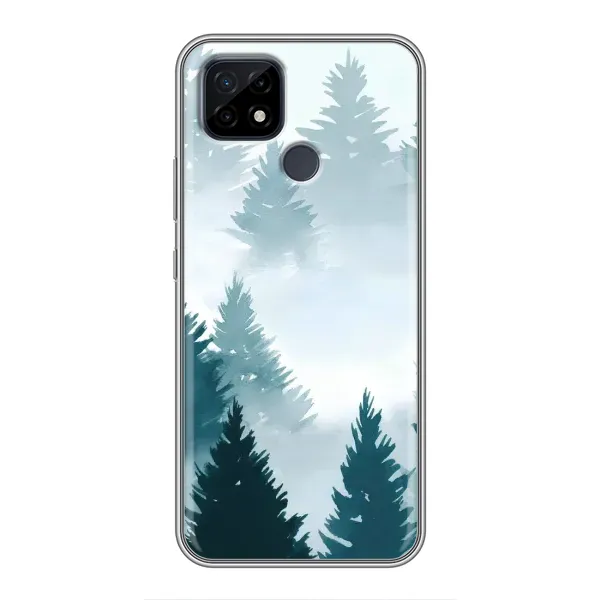 Чехол с рисунком «Горный лес» для Realme C21