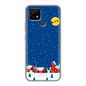 Силіконовий бампер на різдво для Realme C21 (Місто в снігу)