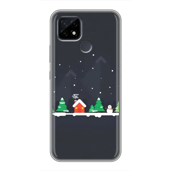 Чехол с рисунком «Город зимний» для Realme C21