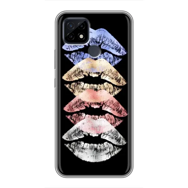 Чехол с рисунком «Губы» для Realme C21