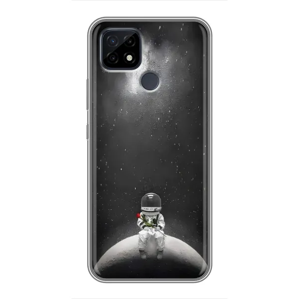 Чехол с рисунком «Космонавт романтик» для Realme C21
