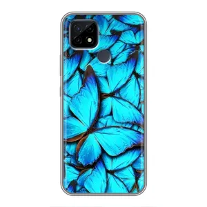 Силиконовый бампер с картинкой животных для Realme C21 (Крылья бабочек)