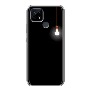 Чохол з картинками на чорному фоні для Realme C21 (Лампочка)