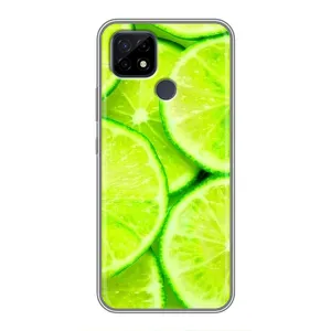 Чехол с изображением вкусной еды для Realme C21 (Лайм)
