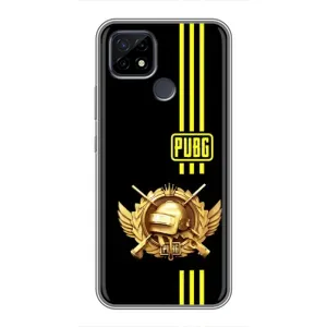 Чехол (TPU) с картинкой "Лого Пабг" на Реалми С21 (Лого PUPG)