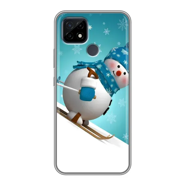Чехол с рисунком «Лыжник» для Realme C21