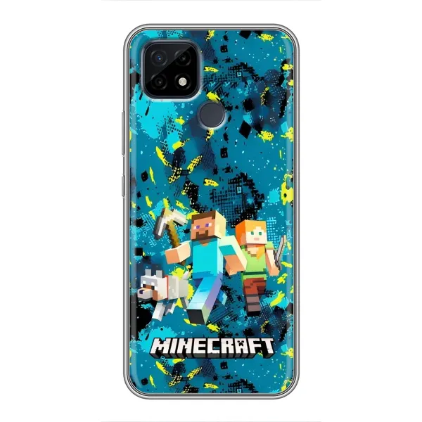 Чехол с рисунком «Майнкрафт» для Realme C21
