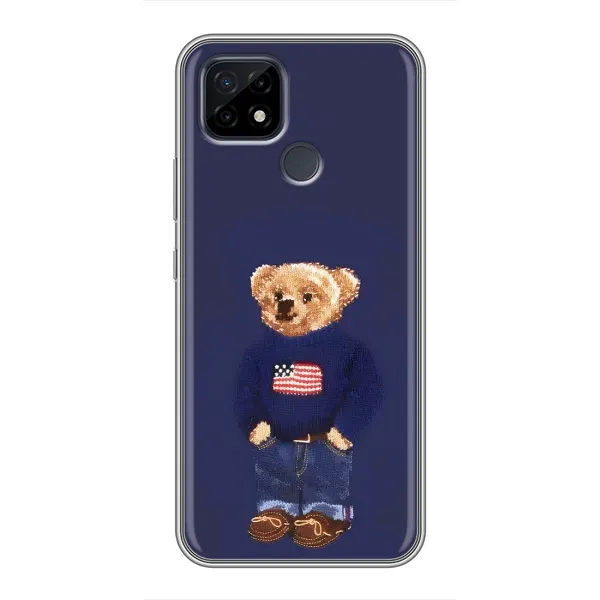 Чехол с рисунком «Мишка USA» для Realme C21