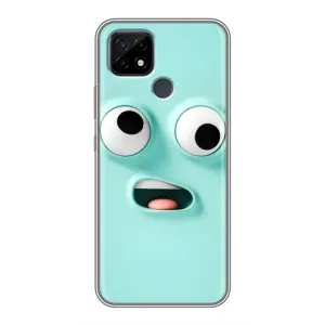Силиконовые Чехлы (смешные стикеры) для Realme C21 (Забавное мятное лицо)