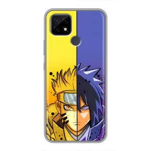 Купить Чехлы на телефон с принтом Anime для Realme C21 (Naruto Vs Sasuke)