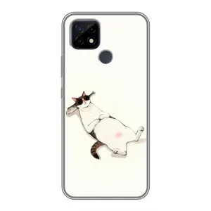 Чехол на тематику: Коты для Realme C21 (Отдых)