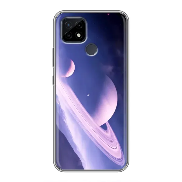 Чехол с рисунком «Планета в космосе» для Realme C21