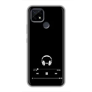 Чохол з картинками на чорному фоні для Realme C21 (Плеєр)