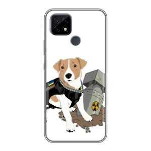 Чехол с принтом Собаки Патрон для Realme C21 (Пёс Патрон с ракетой)