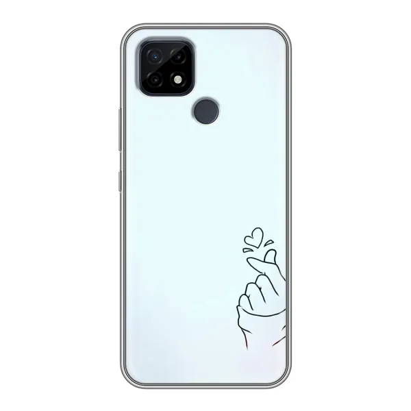 Чехол с рисунком «Сердце на голубом» для Realme C21 Чехол с рисунком «Сердце на голубом» для Realme C21
