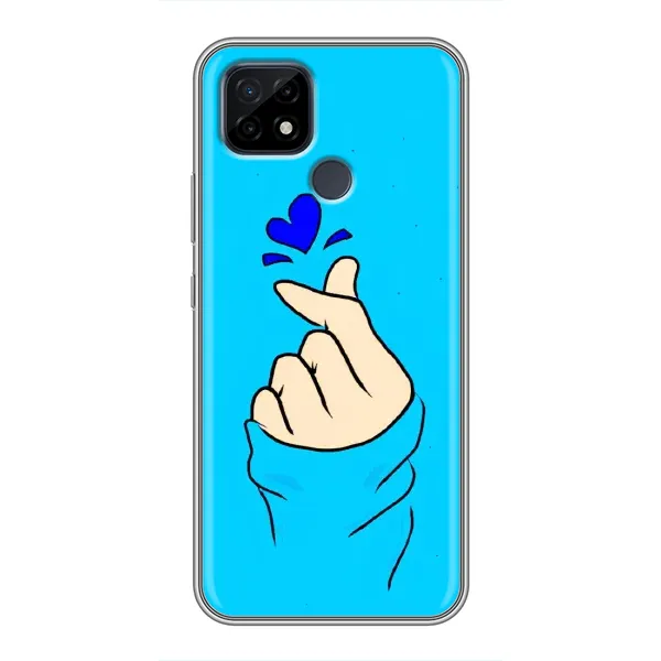 Чехол с рисунком «Сердце на синем» для Realme C21 Чехол с рисунком «Сердце на синем» для Realme C21