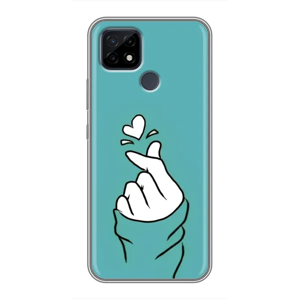 Чехол с рисунком «Сердечко на бирюзовом» для Realme C21 Чехол с рисунком «Сердечко на бирюзовом» для Realme C21