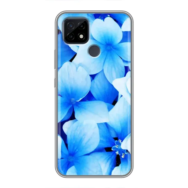 Чехол с рисунком «Синие цветы» для Realme C21 Чехол с рисунком «Синие цветы» для Realme C21