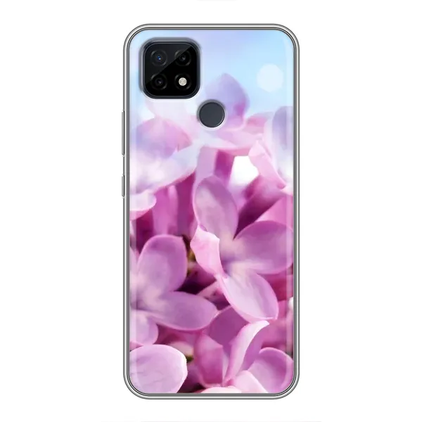 Чехол с рисунком «Сиреневые цветы» для Realme C21 Чехол с рисунком «Сиреневые цветы» для Realme C21