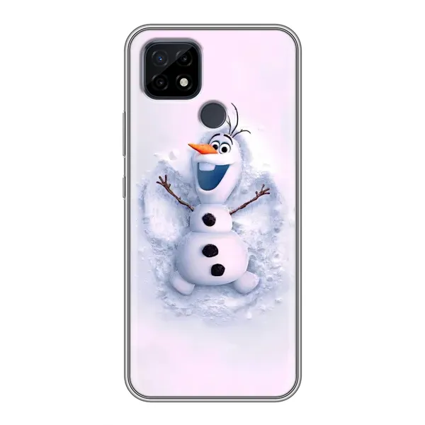 Чехол с рисунком «Снеговик Олов» для Realme C21