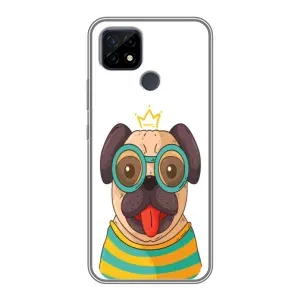 Бампер для Realme C21 с картинкой "Песики" (Собака Король)