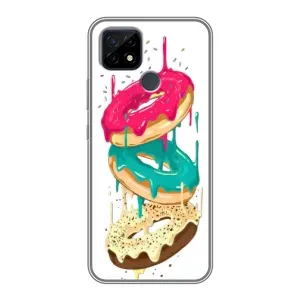 Чехол с изображением вкусной еды для Realme C21 (Сочные пончики)