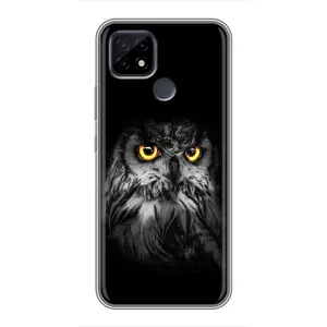 Чехлы с принтом СОВЫ для Realme C21 (Сова на чёрном)