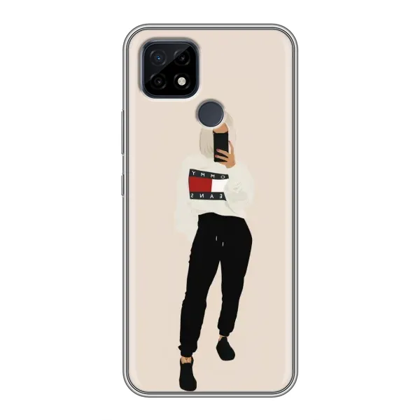 Чехол с рисунком «Стильная» для Realme C21