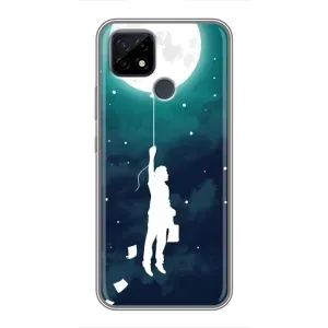 Чехол (ТПУ) с планетами на Realme C21 (To The moon)
