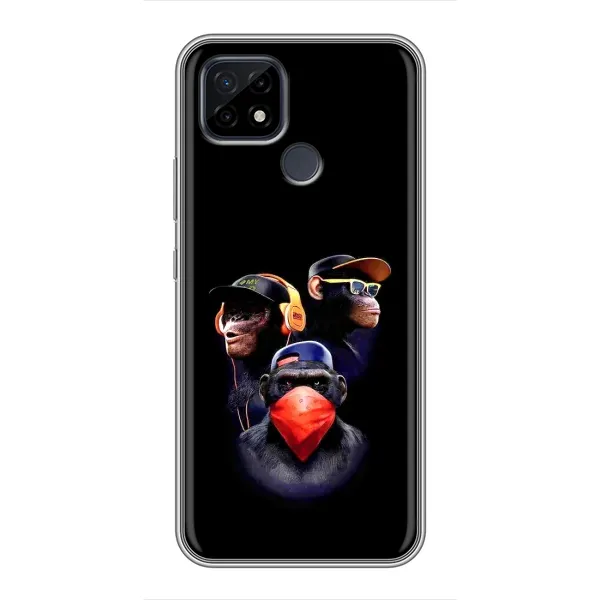 Чехол с рисунком «Три обезьяны» для Realme C21