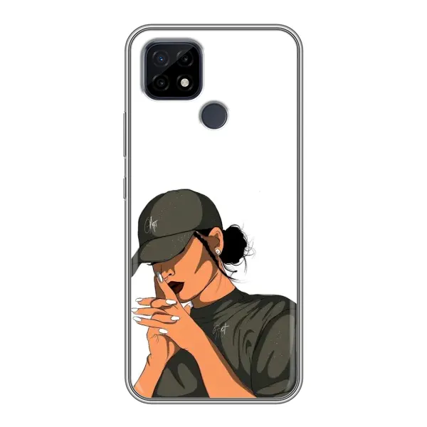 Чехол с рисунком «В зеленом» для Realme C21