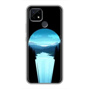 Летний Чехол на Realme C21 (Синий Водопад)