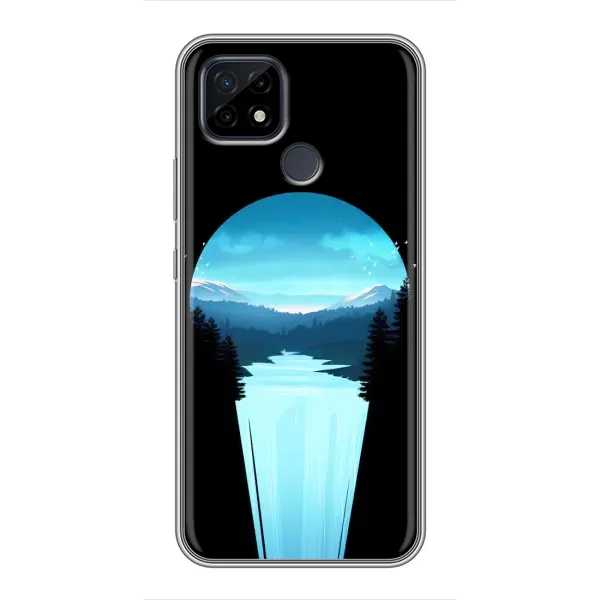 Чехол с рисунком «Синий Водопад» для Realme C21