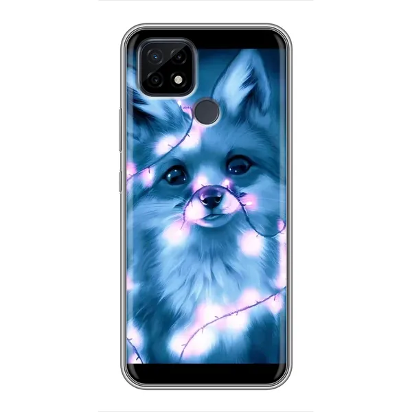 Чехол с рисунком «Яркая Лиса» для Realme C21
