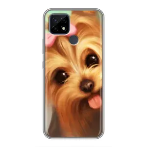 Чехол (ТПУ) Милые собачки для Realme C21 (Йоршенский терьер)