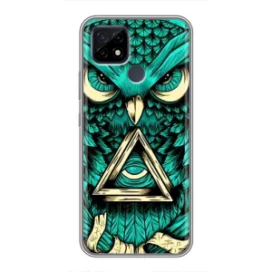 Чехлы с принтом СОВЫ для Realme C21 (Зеленая сова)