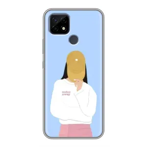 Силиконовый Чехол на Realme C21 с картинкой Стильных Девушек (Желтая кепка)