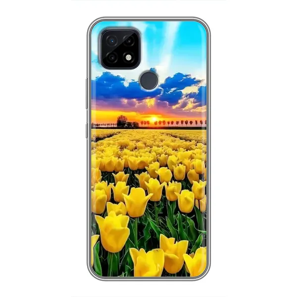 Чехол с рисунком «Желтые тюльпаны» для Realme C21