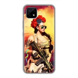 ЗСУ Чехлы (TPU) для Realme C21 (Женщина солдат)