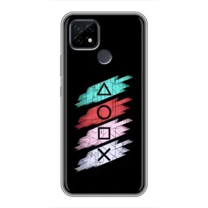 Чехол КИБЕРСПОРТ для Realme C21 (Значки Sony)