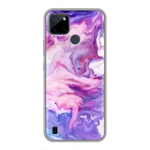 Чохли з тематикою "Мрамор" на Realme C21Y (Фіолетовий мрамор)