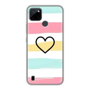 Чехлы с тематикой "Маленькие Сердечки" на Realme C21Y (Красивое сердечко)