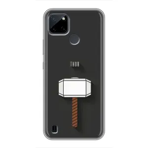 Чехол Супергерои Марвел на Realme C21Y (Молот Тора)